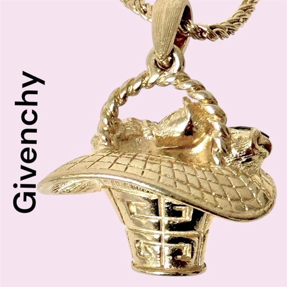 SOLD. Givenchy vintage flower basket charm choker necklace. Make an offer. - Picture 2 of 8